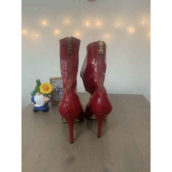 (3) Vero Cuoilo Italy Botas De Tacón Mujer Talla 39 Color Rojo Usadas, - Picture 12 of 16